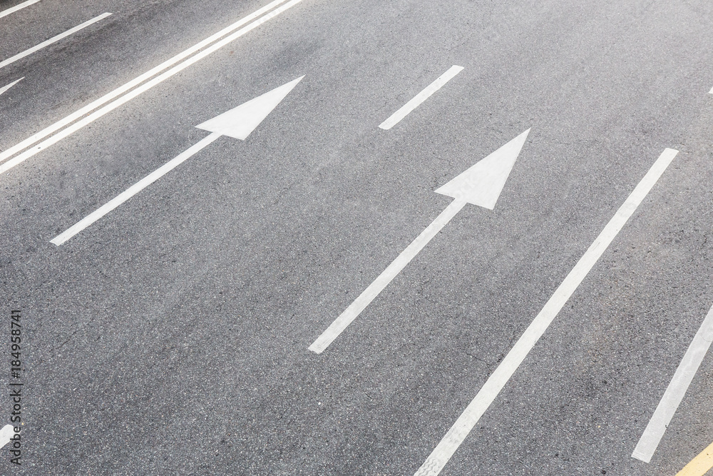 white marking on highway