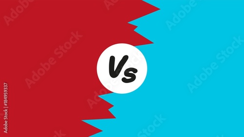 Versus letter background. Concept flat design fight, battle, confrontation or contest background. Vector illustration.