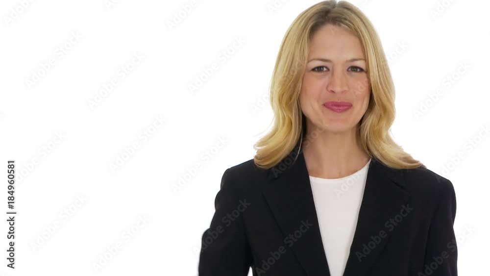 Businesswoman giving thumbs up to camera Businesswoman giving thumbs up to camera
