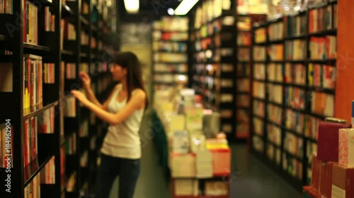 young woman in the library