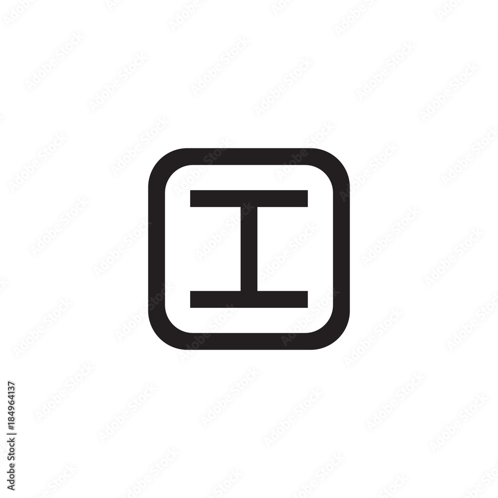 Initial letter O and I, OI, IO, overlapping I inside O, line art logo, black monogram color Initial letter O and I, OI, IO, overlapping I inside O, line art logo, black monogram color