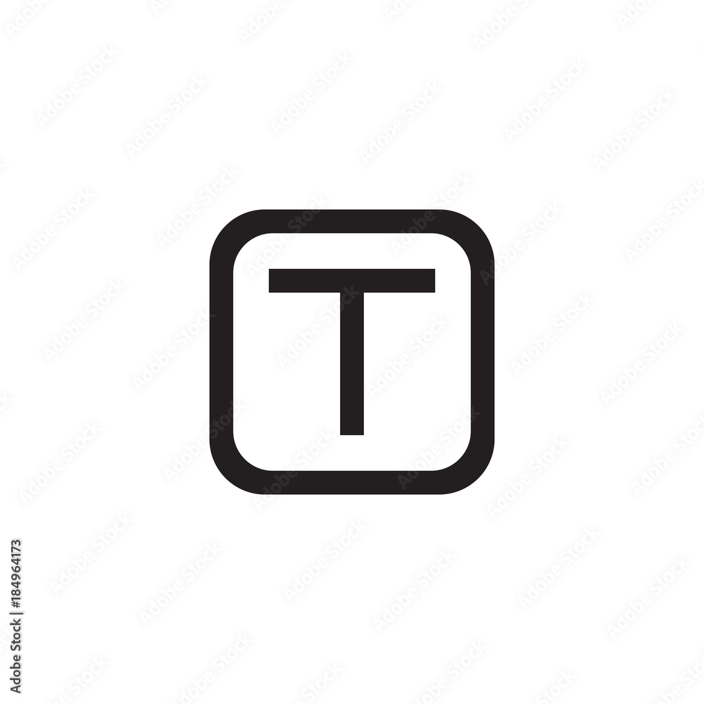 Initial letter O and T, OT, TO, overlapping T inside O, line art logo, black monogram color Initial letter O and T, OT, TO, overlapping T inside O, line art logo, black monogram color