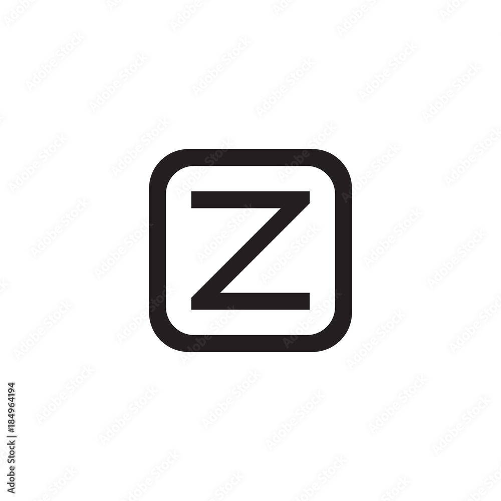Initial letter O and Z, OZ, ZO, overlapping Z inside O, line art logo, black monogram color Initial letter O and Z, OZ, ZO, overlapping Z inside O, line art logo, black monogram color