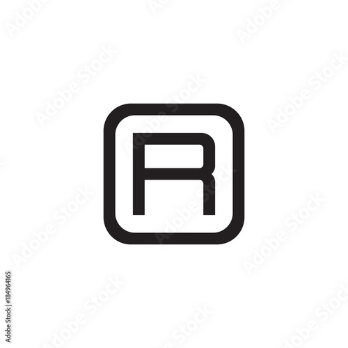 Free Download Initial letter O and R, OR, RO, overlapping R inside O, line art logo, black monogram color - GFXLoad