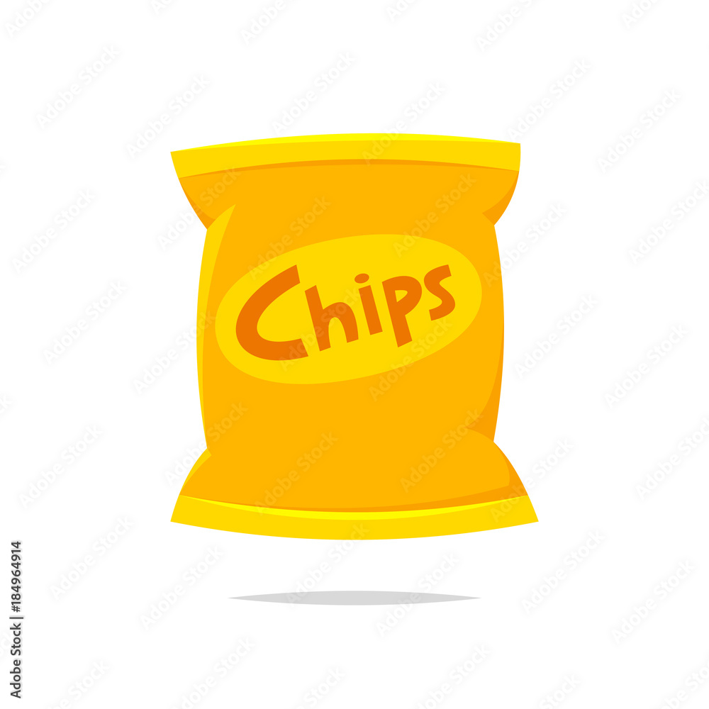 Bag of chips vector isolated Stock Vector Adobe Stock