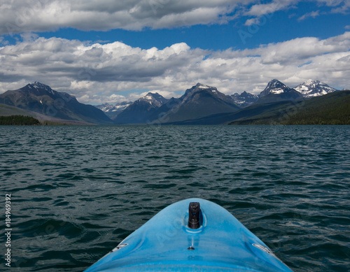 View from a Kayak on Lake McDonald, Glacier National park © Quattrophotography