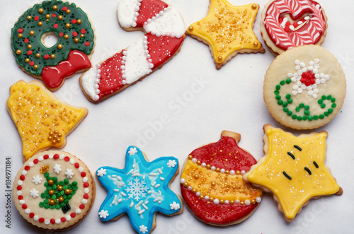 Artfully Decorated Cut Out Christmas Cookies