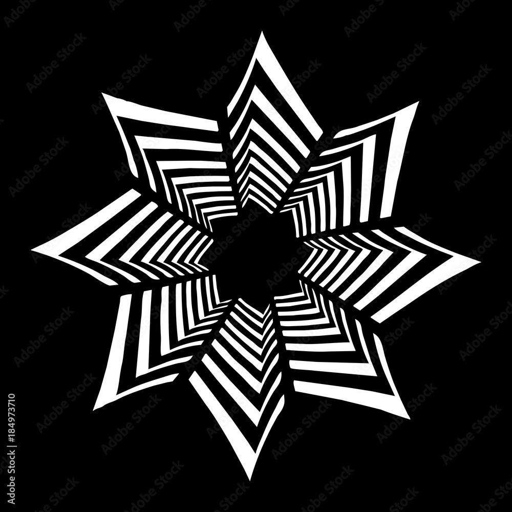 Arrows Out Sharp offset GOBO design. Arrows Out Sharp offset GOBO design.