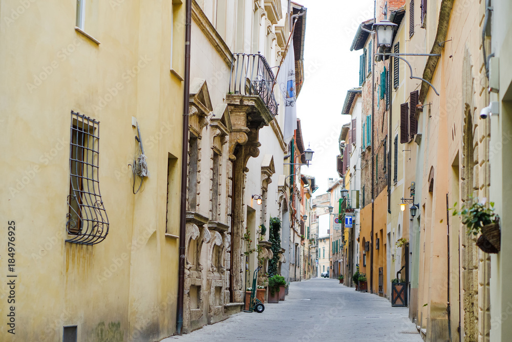 Montepulciano, Tuscany, Italy - characteristic street in the city center