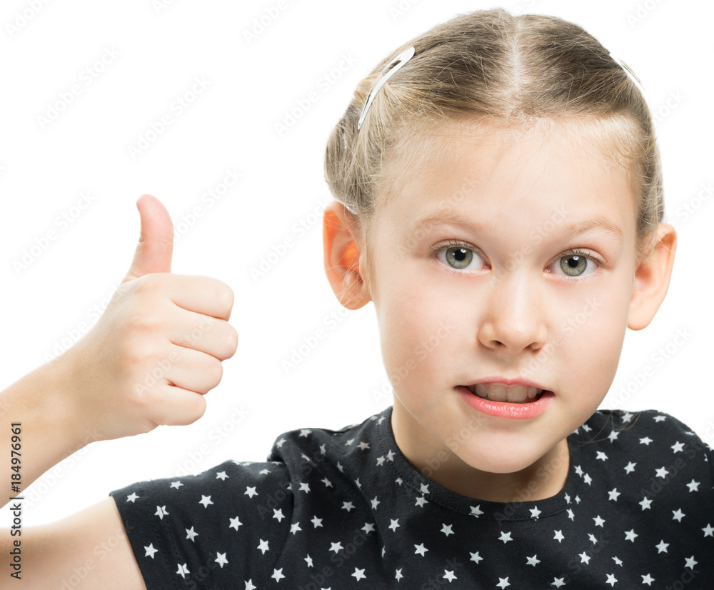 Girl the thumbs up Girl the thumbs up