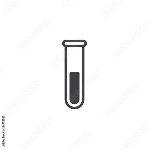 Canvas Print Test tube icon vector, filled flat sign, solid pictogram isolated on white