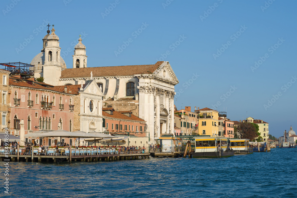 A sunny day  at the church of Il Redentore. Giudecca Island, Venice