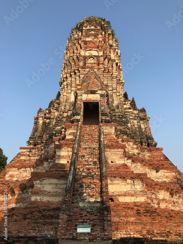 Prang in Khmer style at the Wat Chaiwatthanaram