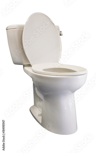 White Porcelain Toilet Isolated on White Background