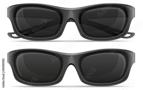 sunglasses for men in plastic frames stock vector illustration