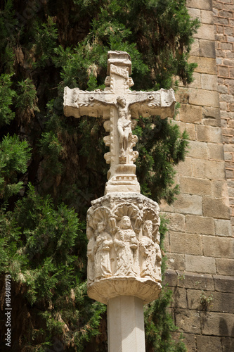 The crucifixion of Christ in the courtyard Church St. Anne