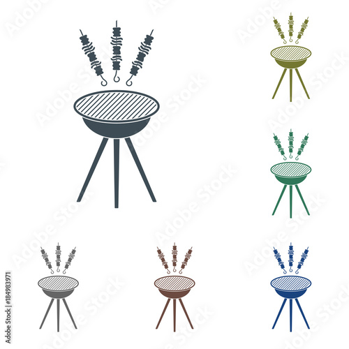 Grilled kebab icon
