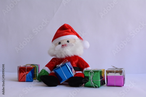 Santa Claus doll on white background 