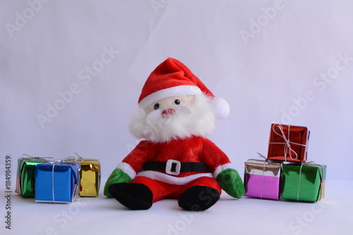 Santa Claus doll on white background 