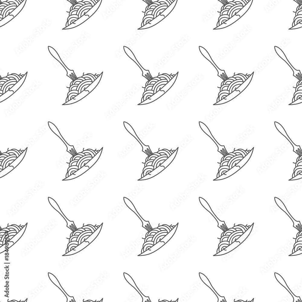 Fototapeta premium gray line seamless pattern on white background