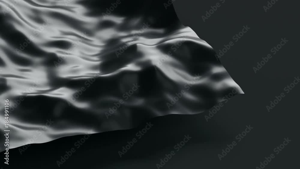 Abstract 3d rendering of seamless loop smooth surface animation with ripples. Cloth with waves. Modern loopable background design for poster, cover, branding, banner, placard. 4k UHD
