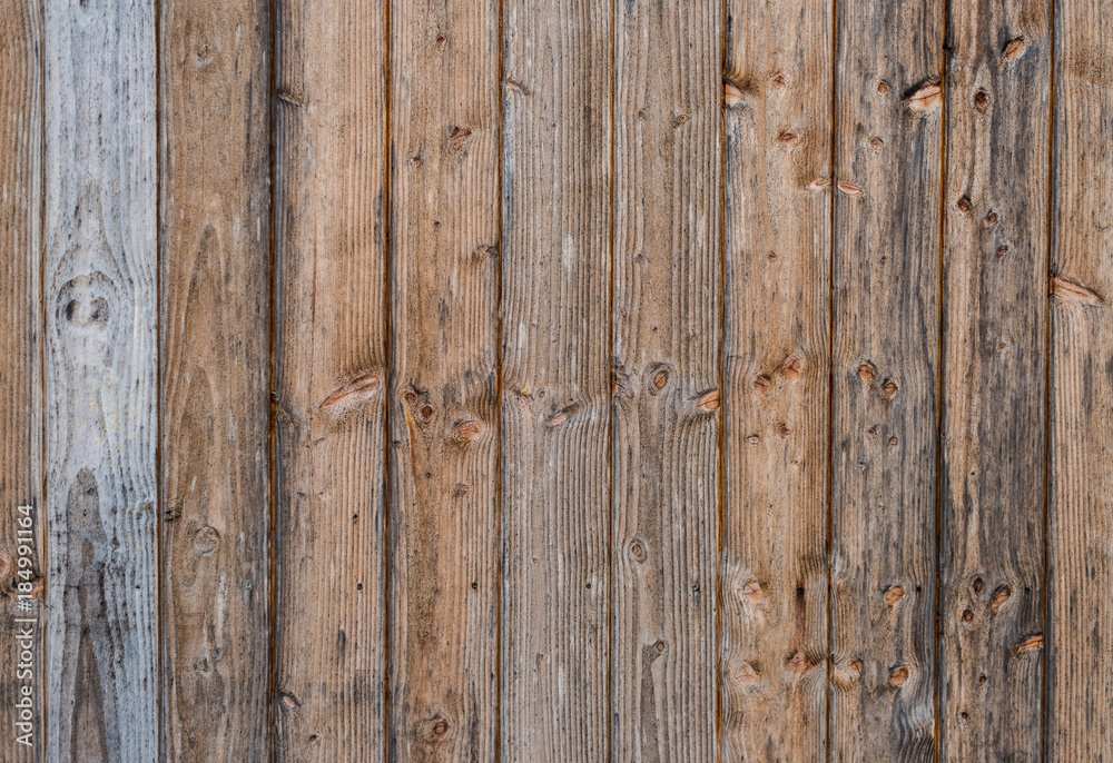 Holz Hintergrund mit Latten Holz von Sonne ausgewaschen