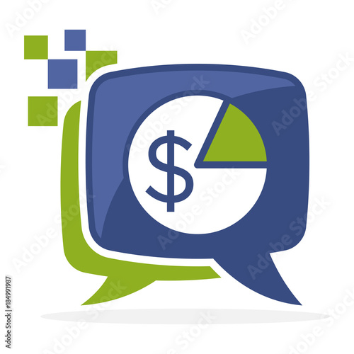 logo icon with the concept of media of taxation service