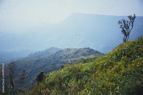 Landscape natural view sky mountain. Mountain view .Asia Tropical. landscape Mountain nature. Thailand