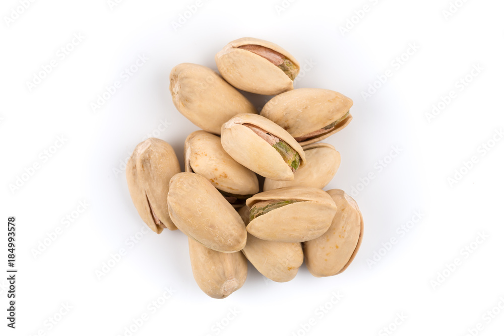 Fototapeta premium pistachio nut on white