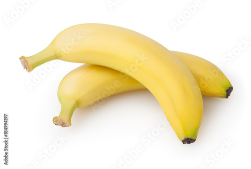 Bananas isolated on white background with clipping path