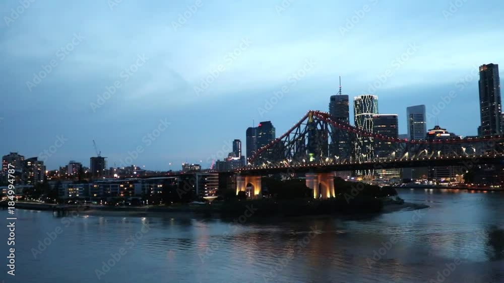 Night in Brisbane at the Brisbane River, Queensland Australia Night in Brisbane at the Brisbane River, Queensland Australia