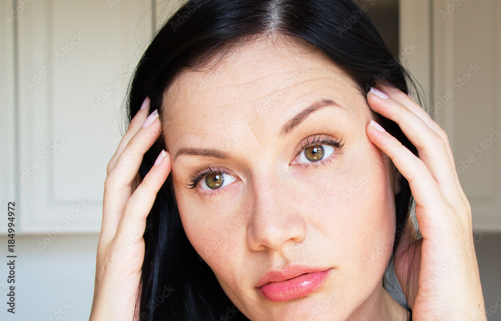 thirty years. Wrinkles on the forehead. Face plastic. thirty years. Wrinkles on the forehead. Face plastic.