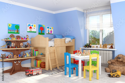 Kinderzimmer, Spielsachen, Spielzeug, Junge, Kind