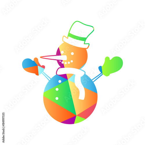 farbenfrohes Symbol - Schneemann