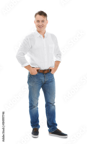Handsome mature man, isolat...