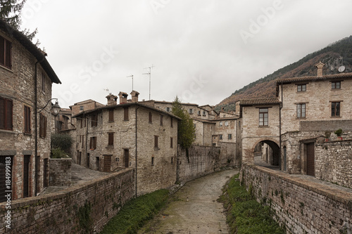 Gubbio  one of the most beautiful medieval towns in Europe  in the heart of the Umbria Region  Perugia Province   central Italy