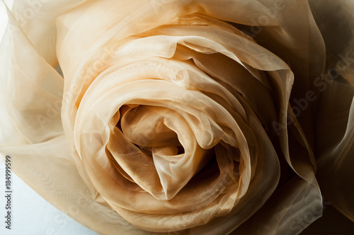 yellow closeup organza fabric wavy texture