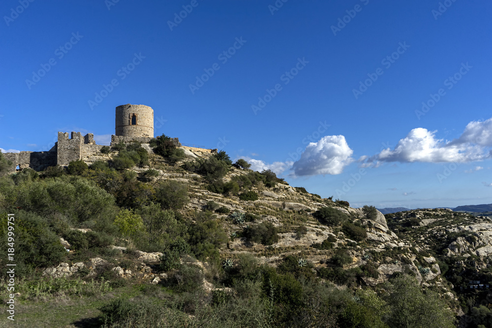 restos del antiguo castillo del municipio de Jimena de la Frontera, Andalucía