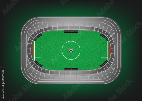 Football stadium in top view. Sport vector EPS10