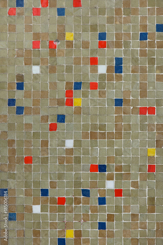 Coloured mosaic tiles. Background texture