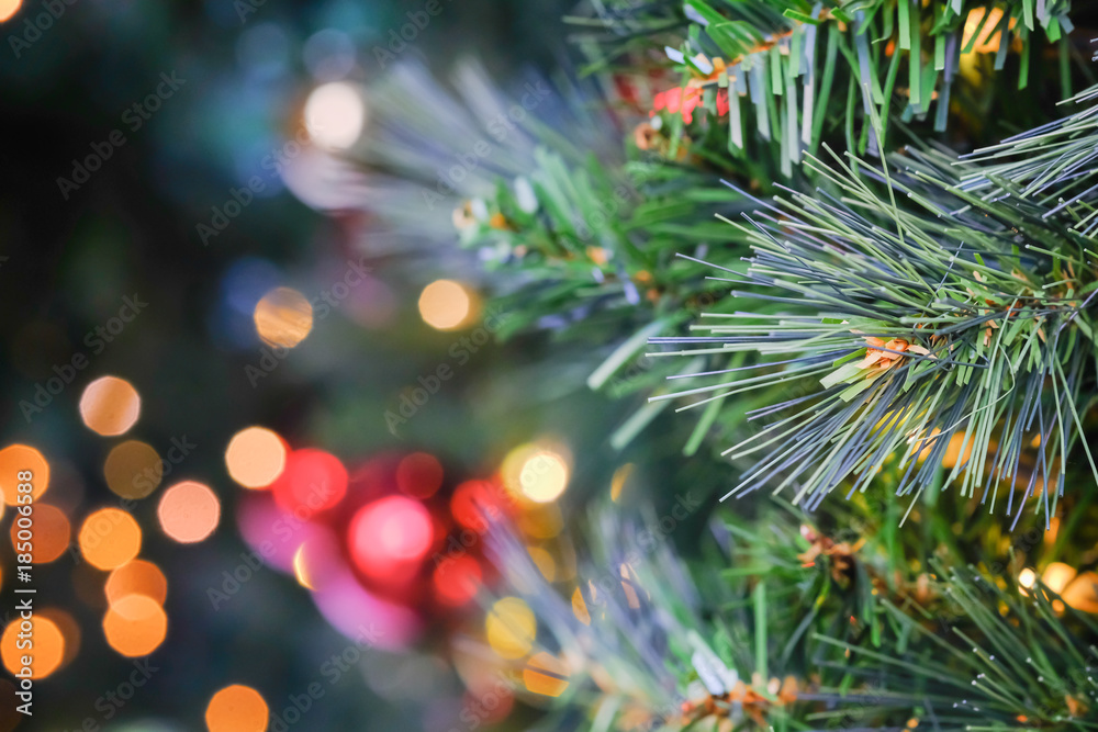 Christmas Tree with light bokeh Christmas Tree with light bokeh