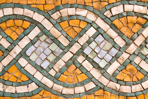 A fragment of an ancient mosaic photo