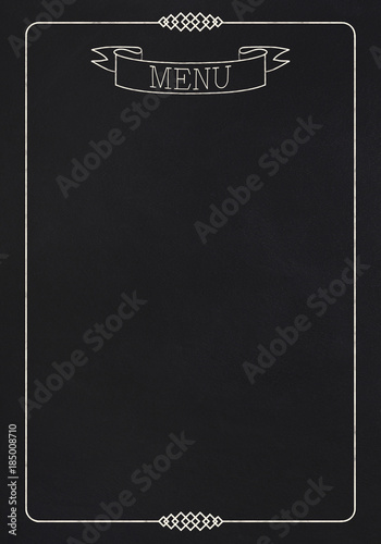 Obraz na płótnie Black board as mockup for restaurant menu