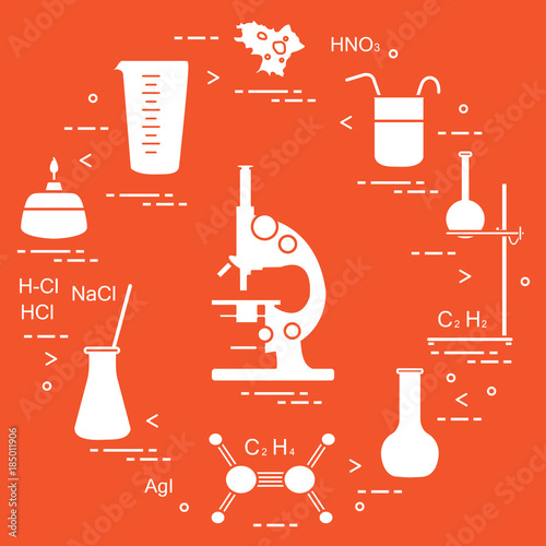 Chemistry scientific, education elements.
