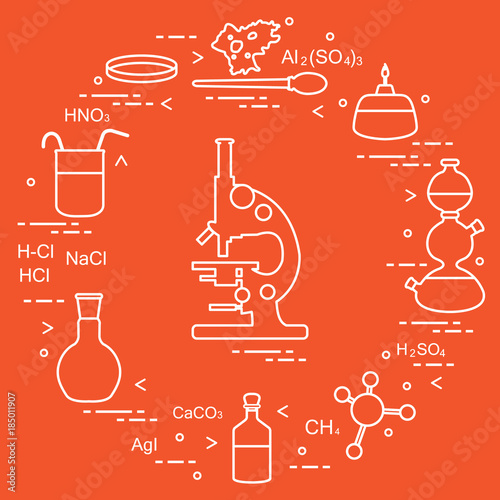 Chemistry scientific, education elements.