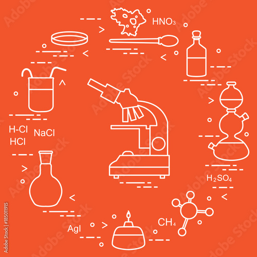 Chemistry scientific, education elements.