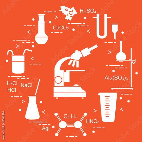 Chemistry scientific, education elements.