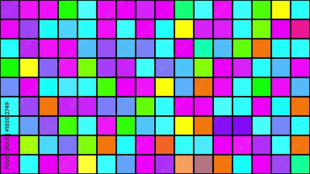 Squares Background Loop Colorful