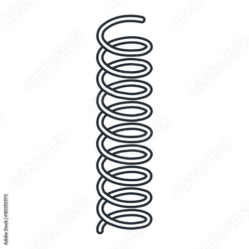 coil spring steel spring  metal spring on white background vector illustration
