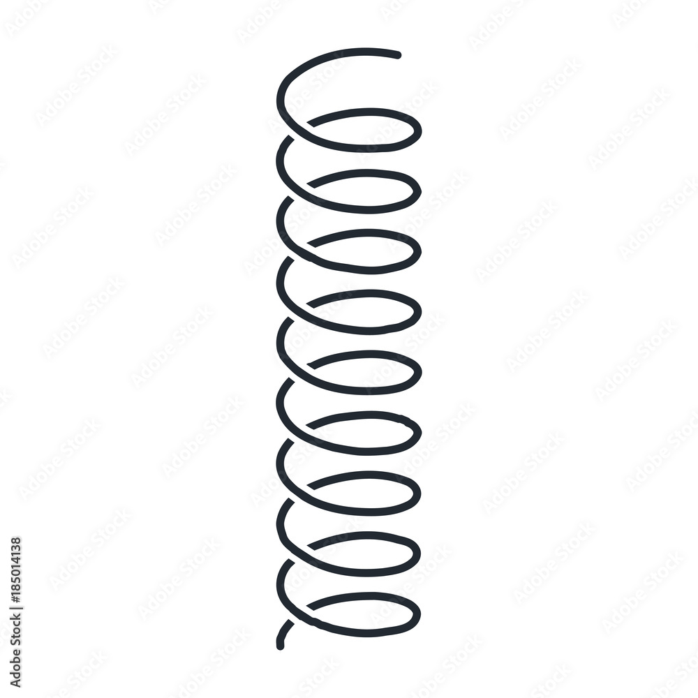 coil spring steel spring  metal spring on white background vector illustration
 - obrazy, fototapety, plakaty 